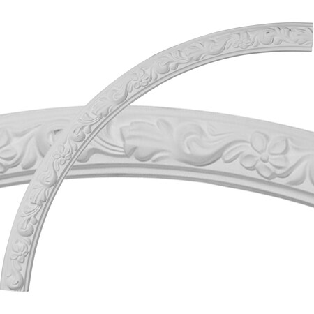 Ekena Millwork 40"OD x 36"ID x 2"W x 7/8"P Sussex Floral Ceiling Ring (1/4 of complete circle) CR39SU